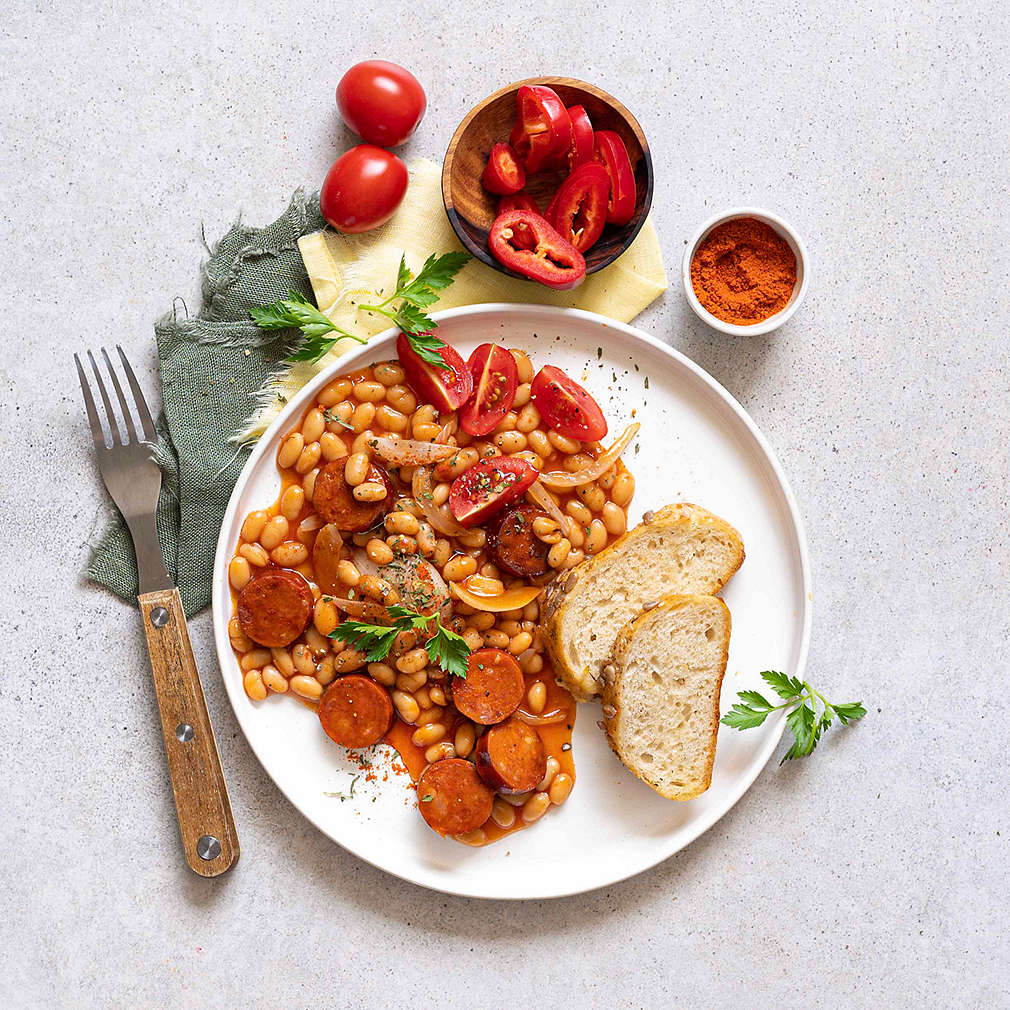 Dušené fazole s klobáskou - Recept | Kaufland
