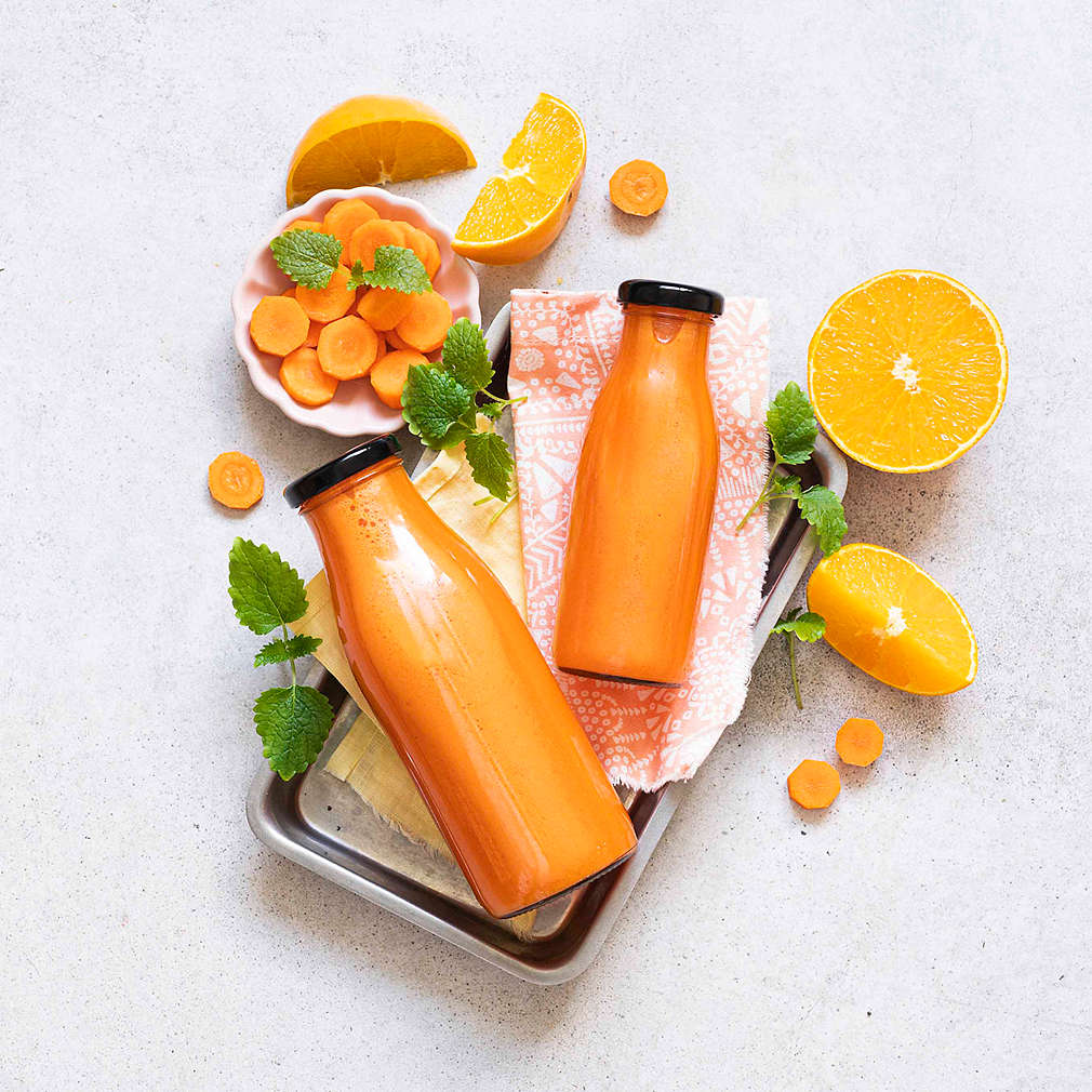 Zobrazit Mrkvové smoothie s pomerančem receptů
