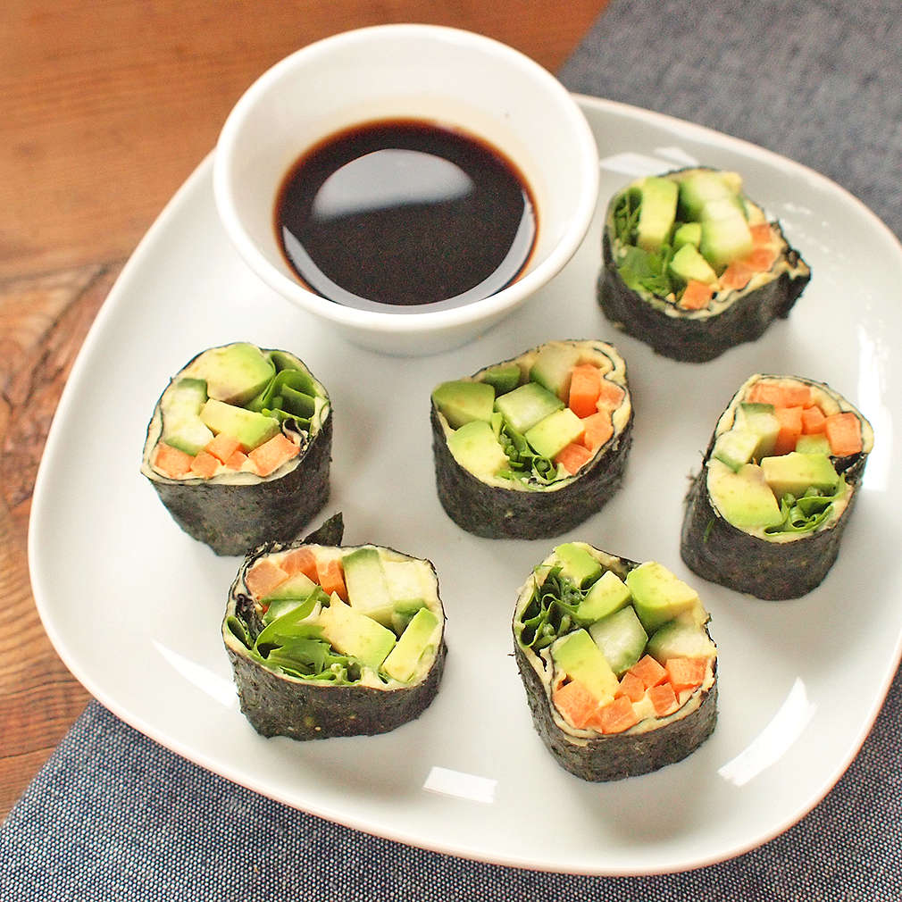 Zobrazit Raw sushi s avokádem receptů