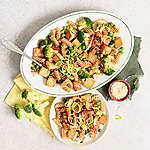 Zobrazit Těstovinový salát s brokolicí, hráškem a tofu receptů