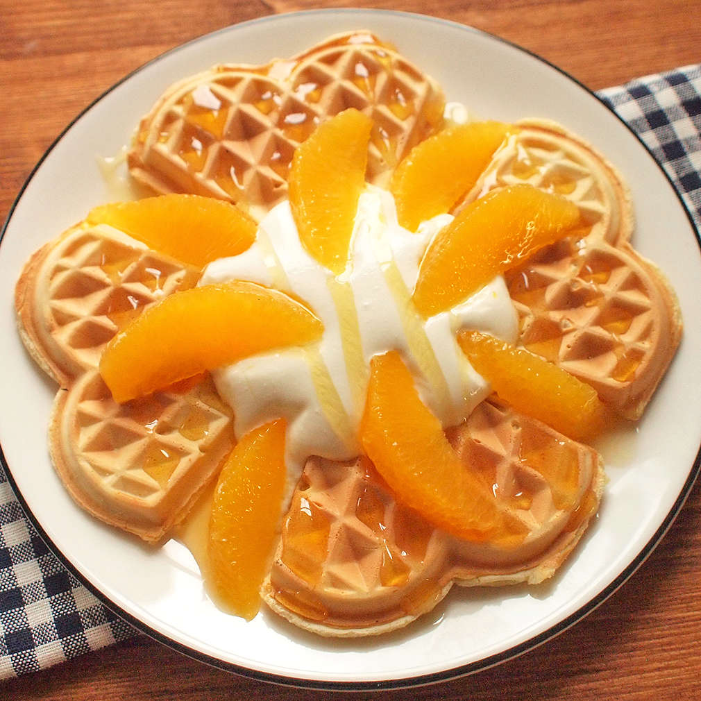 Zobrazit Vafle s pomeranči a medem receptů