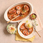 Zobrazit Vepřové závitky se zeleninou ve smetanové omáčce receptů