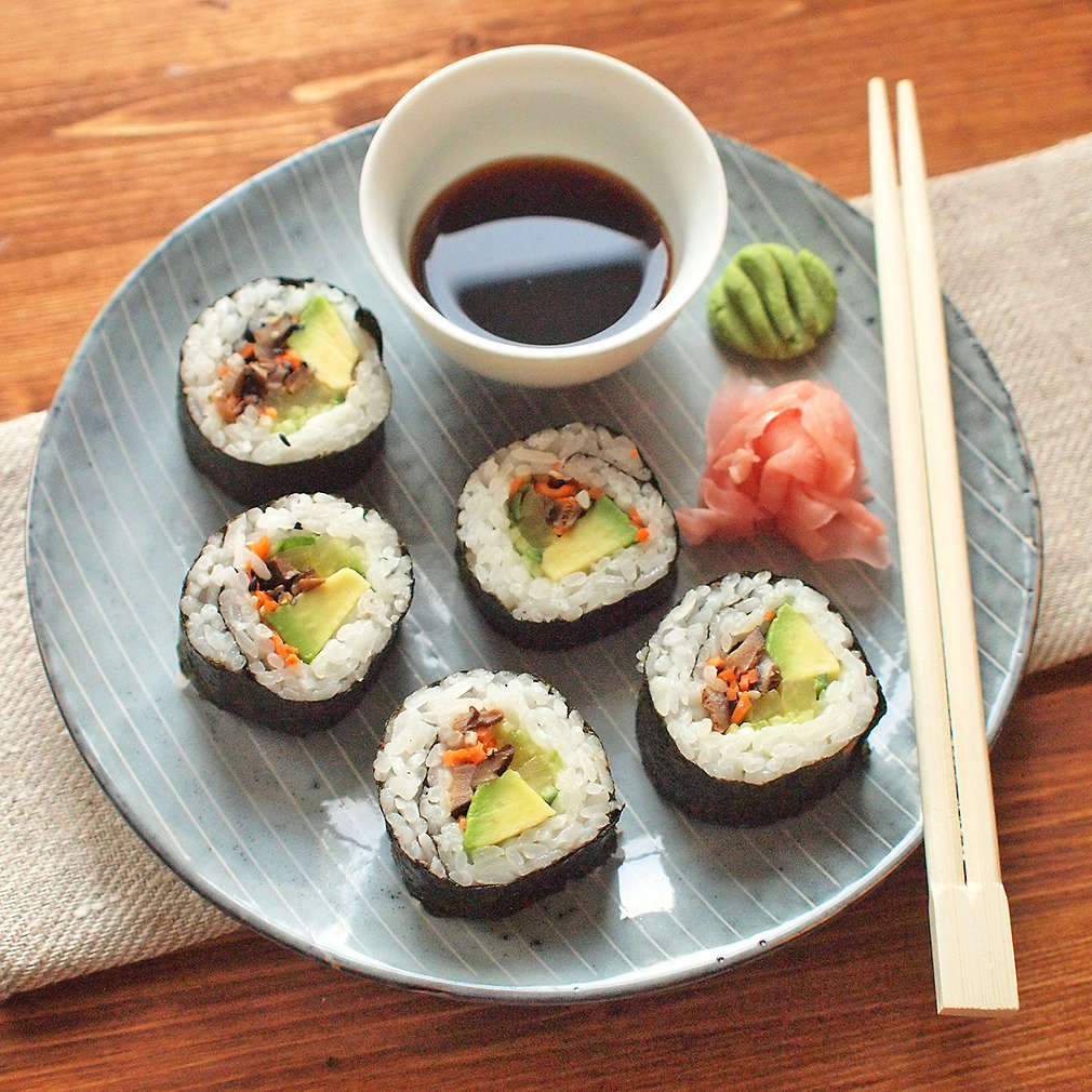 Zobrazit Vegetariánské sushi s avokádem receptů