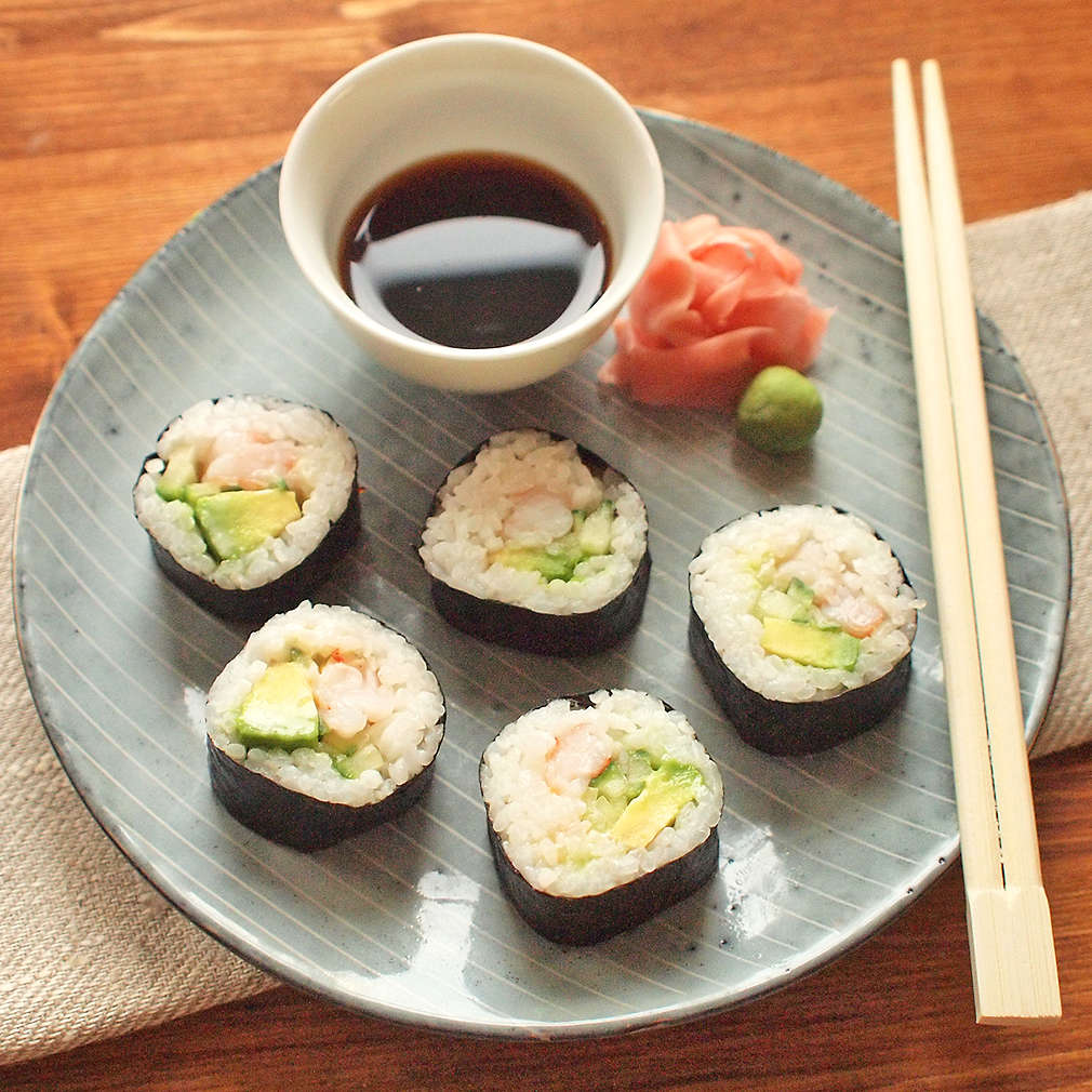 Zobrazit Surimi sushi s avokádem receptů