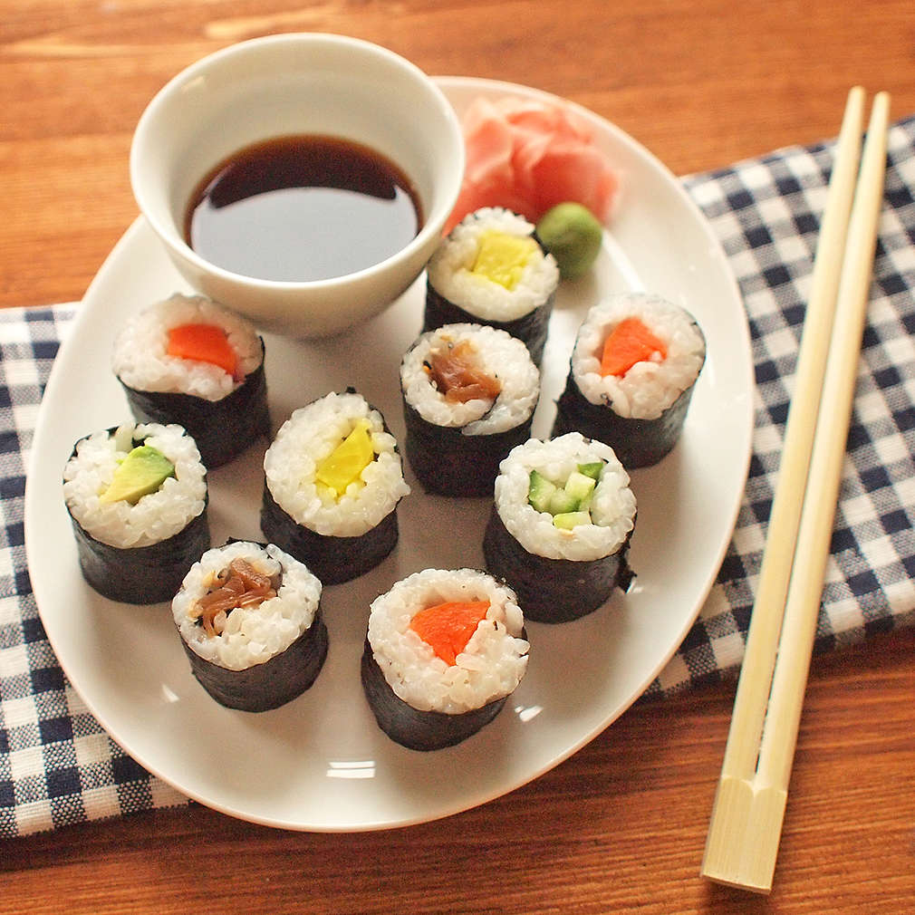 Zobrazit Vegetariánské maki sushi receptů