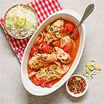 Zobrazit Dušená provensálská kuřecí prsa s rajčaty receptů