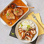 Zobrazit Kuřecí závitky s česnekem a sušenými rajčaty receptů