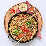 Zobrazit Kroupový šoulet s bulgurem a cizrnou receptů