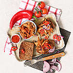 Zobrazit Topinky s trhaným vepřovým masem receptů