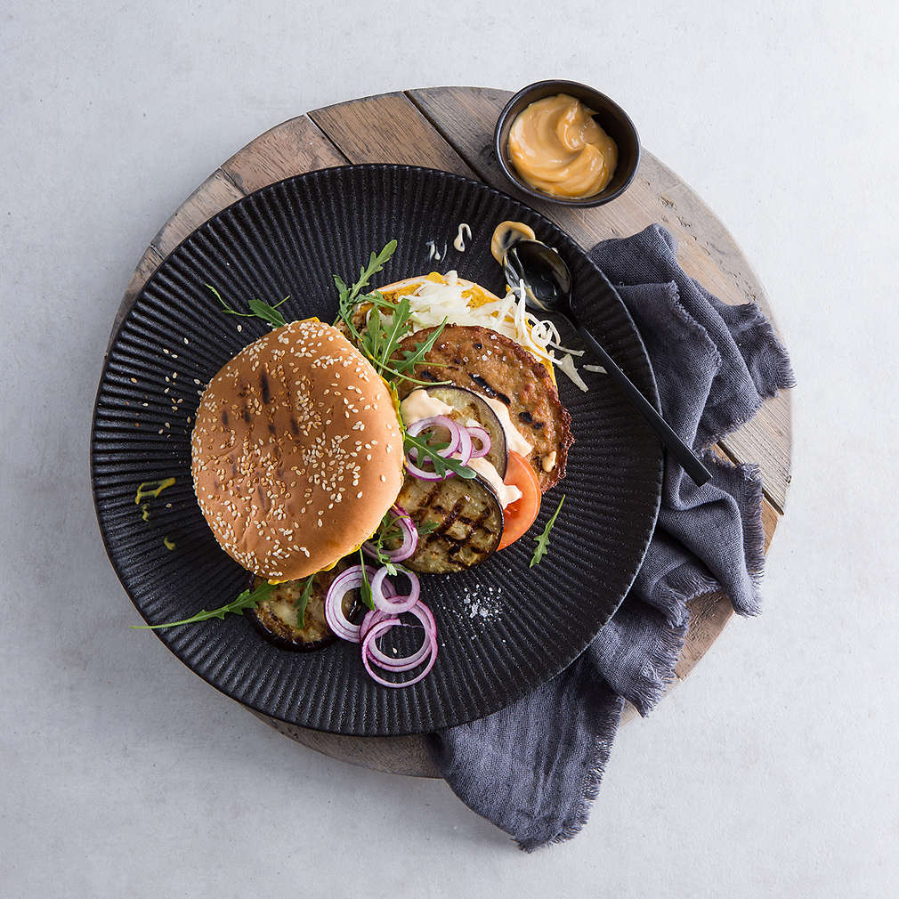 Zobrazit Vegetariánský burger s lilkem receptů