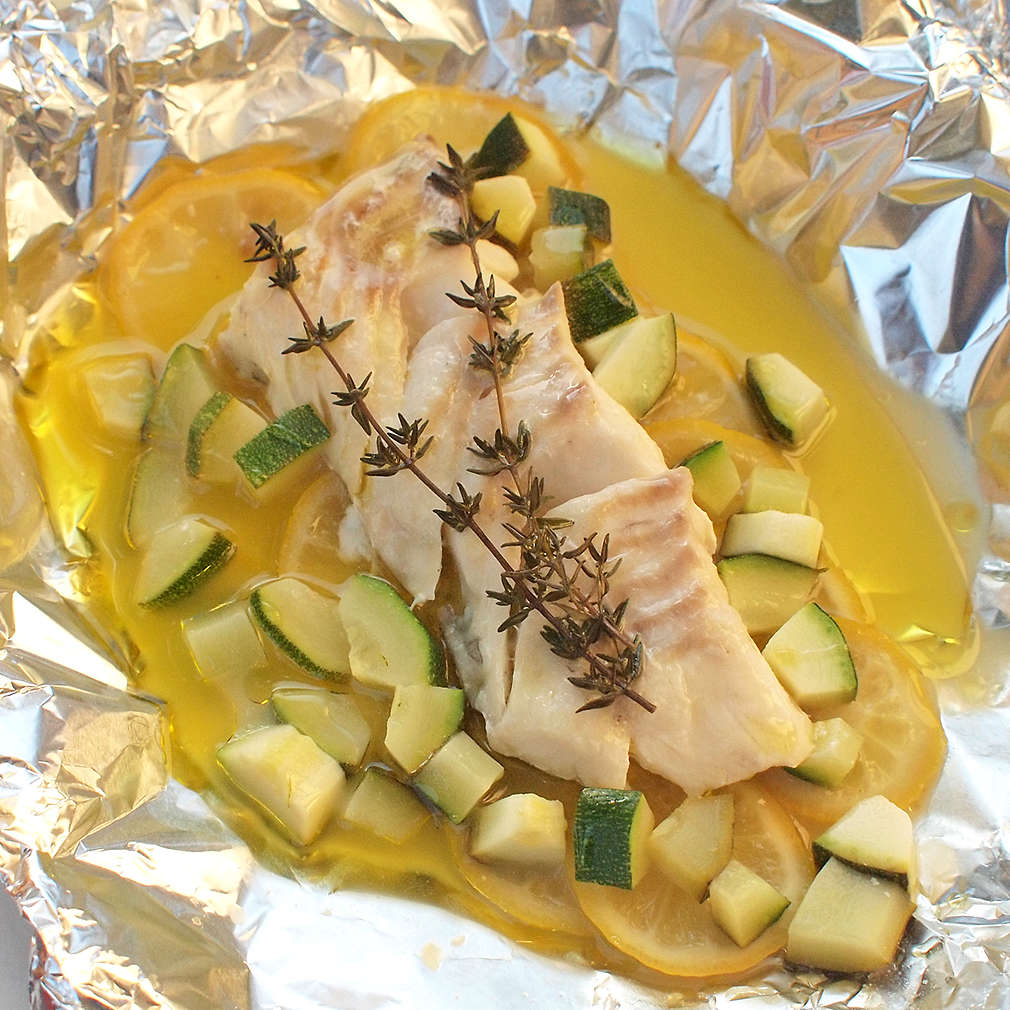 Zobrazit Voňavá ryba pečená v balíčku receptů