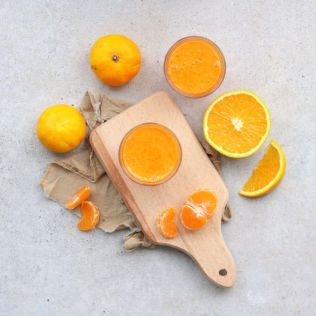 Zobrazit Mandarinkovo-pomerančová šťáva receptů