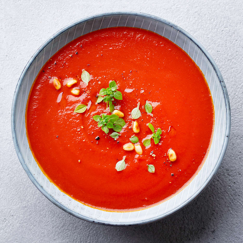 Fotografija recepta Juha od rajčice, paniranci i kuhano povrće