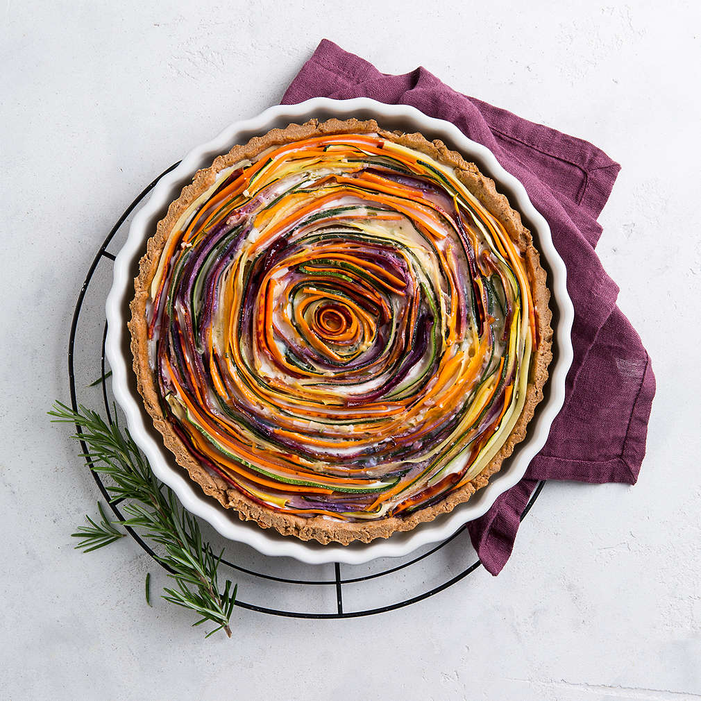Zdjęcie przepisu Kosmiczny quiche z marchewkami