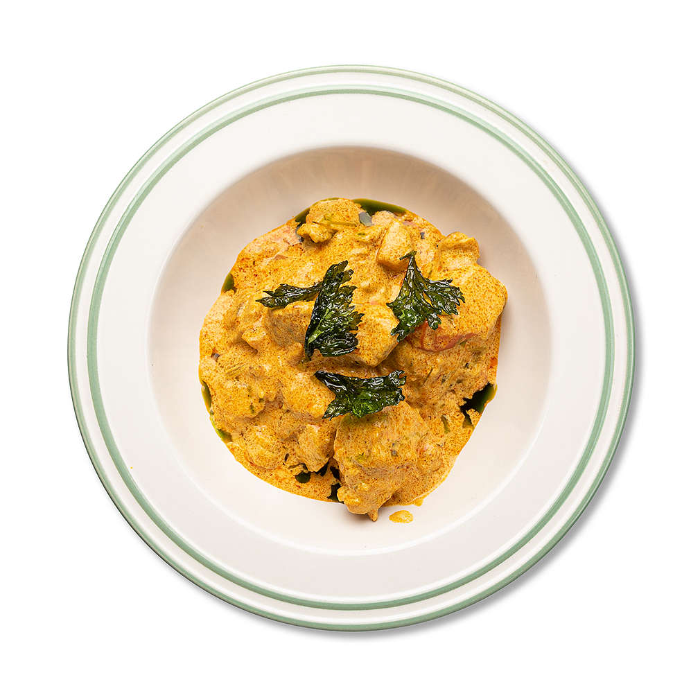 Imaginea rețetei Cotlet de porc în sos curry, cu legume de sezon