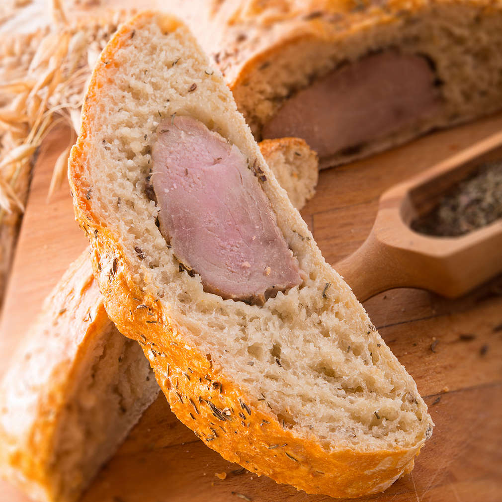 Mușchi de porc în pâine