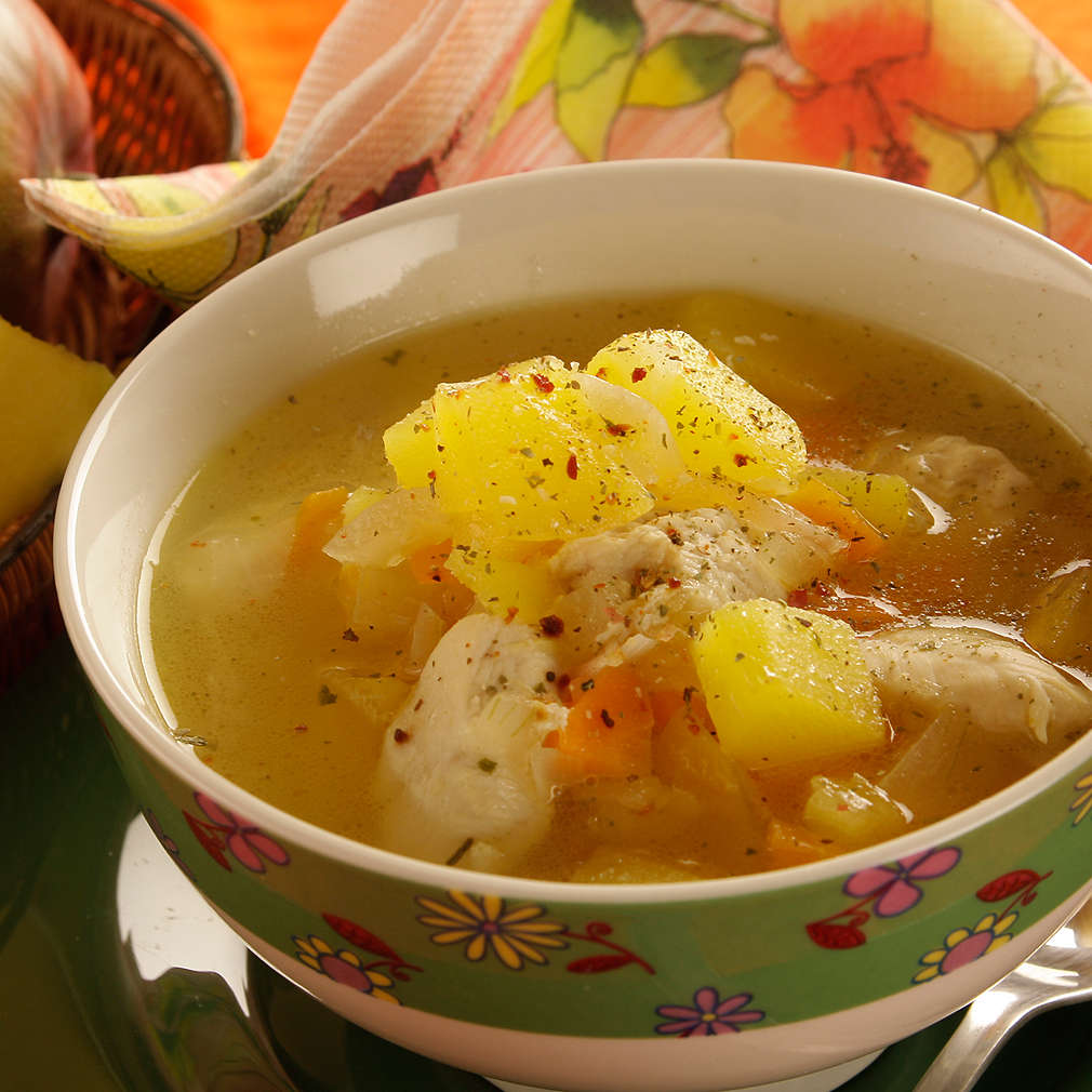 Imaginea rețetei Supă exotică de pui cu mango