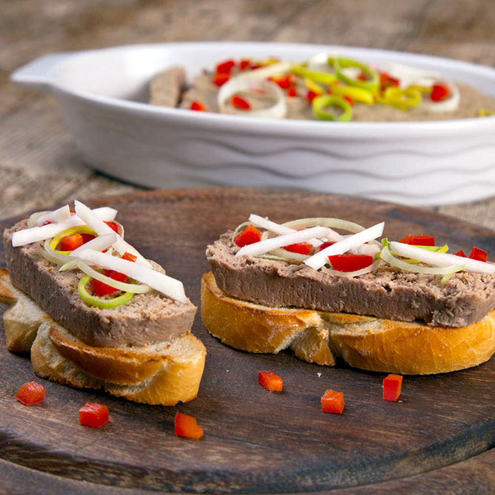Recept Paštéta z bravčového mäsa a pečene Kaufland