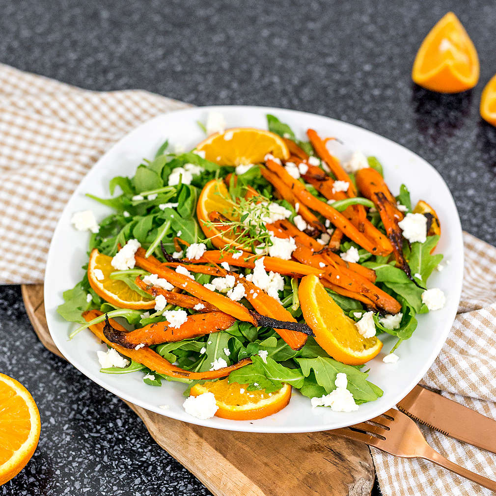 Zobrazenie receptu Šalát s pečenou mrkvou a pomarančom