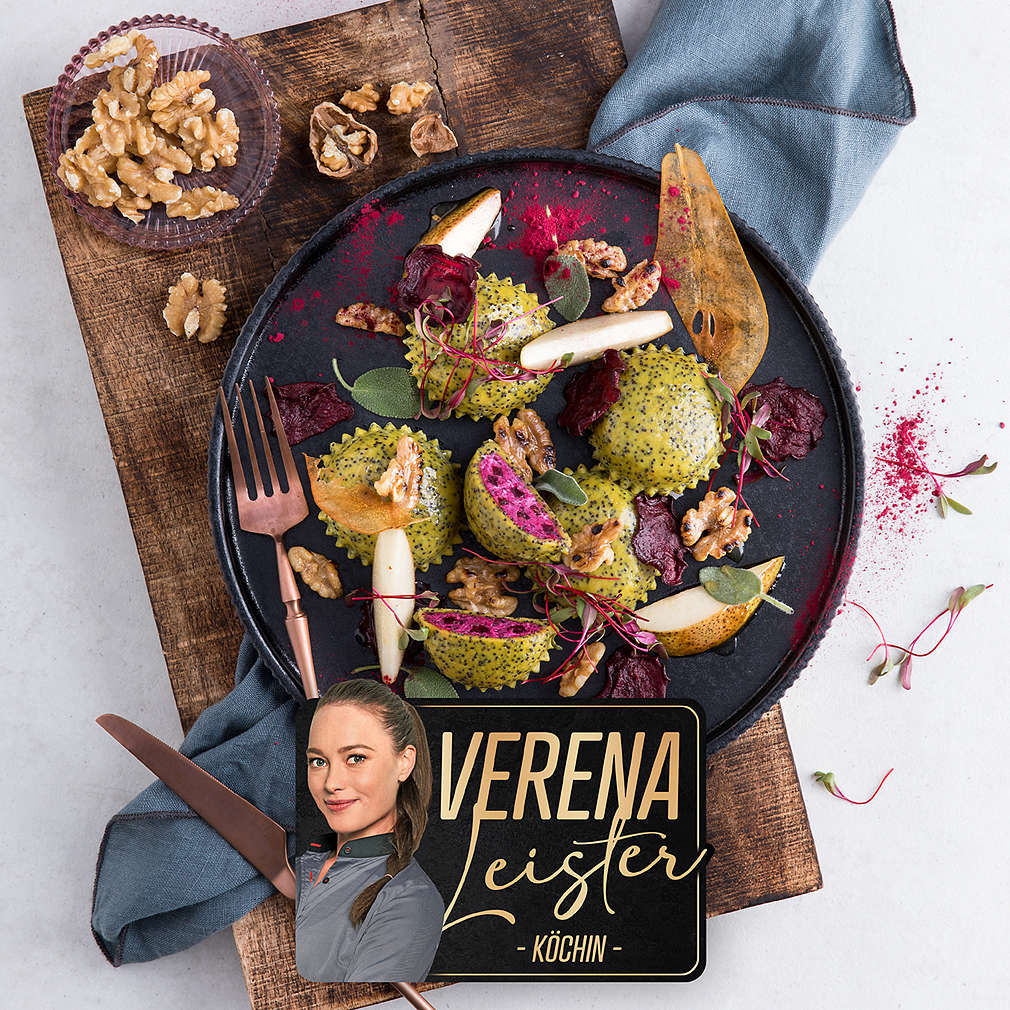 Mohnravioli mit Rote-Bete-Füllung und Walnussbutter - Rezept | Kaufland