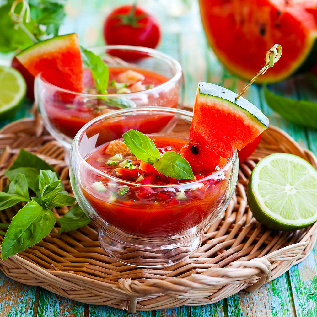 Abbildung des Rezepts Wassermelonen-Tomaten-Gazpacho