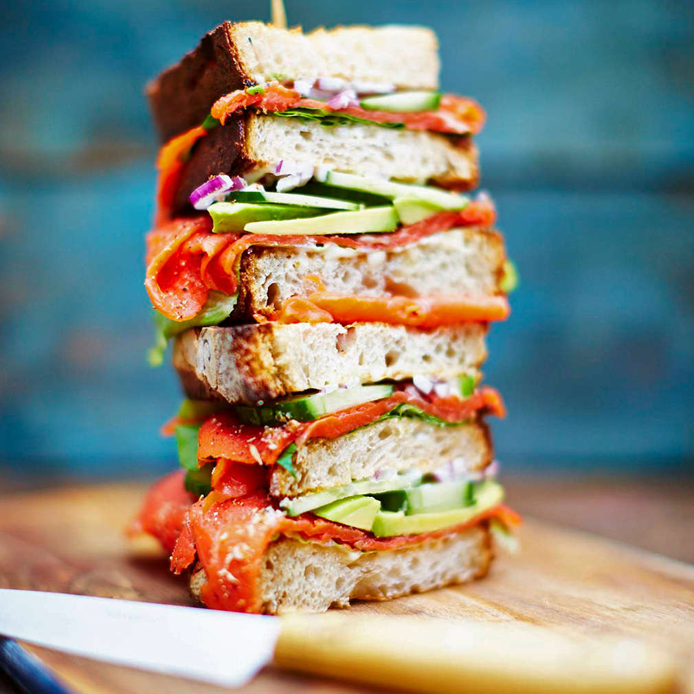 Fotografija recepta Maxi sendvič s lososom