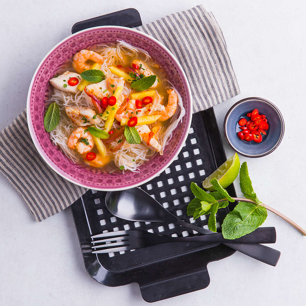 Abbildung des Rezepts Thailändische Meeresfrüchte-Suppe „Laksa"