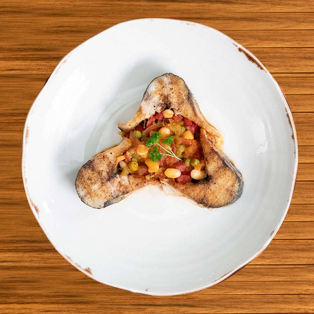Изобразяване на рецептата Риба на скара със салата „Ропотамо“