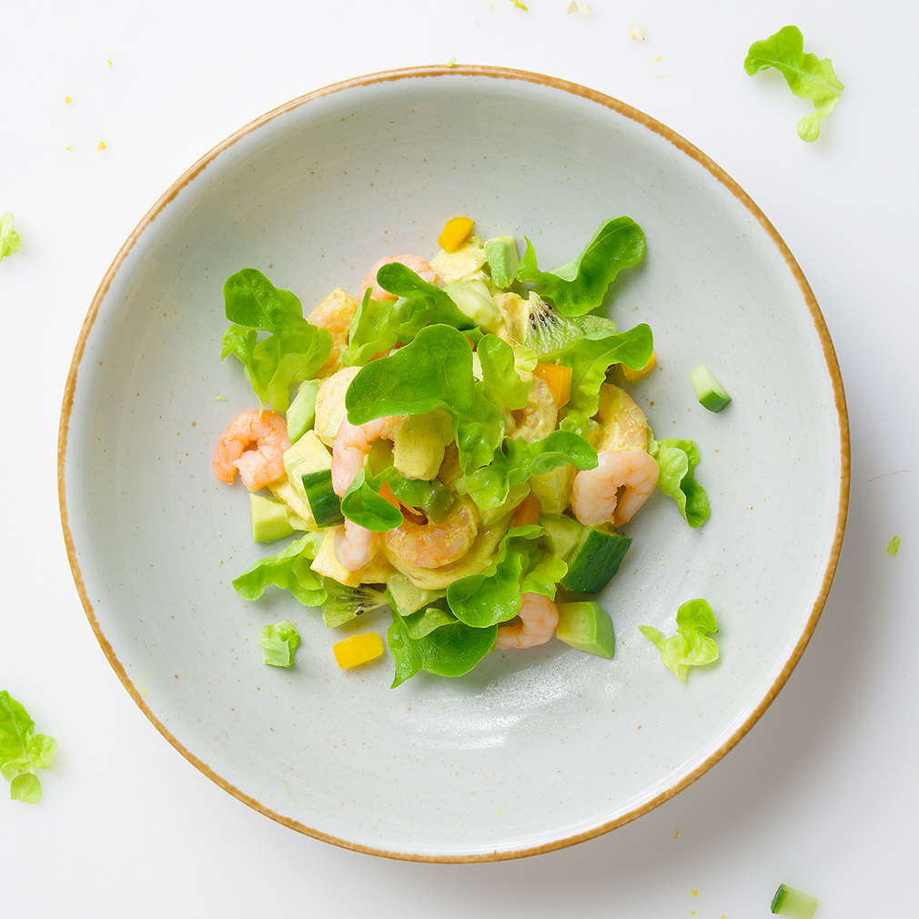 Imaginea rețetei Salată de creveți și kiwi