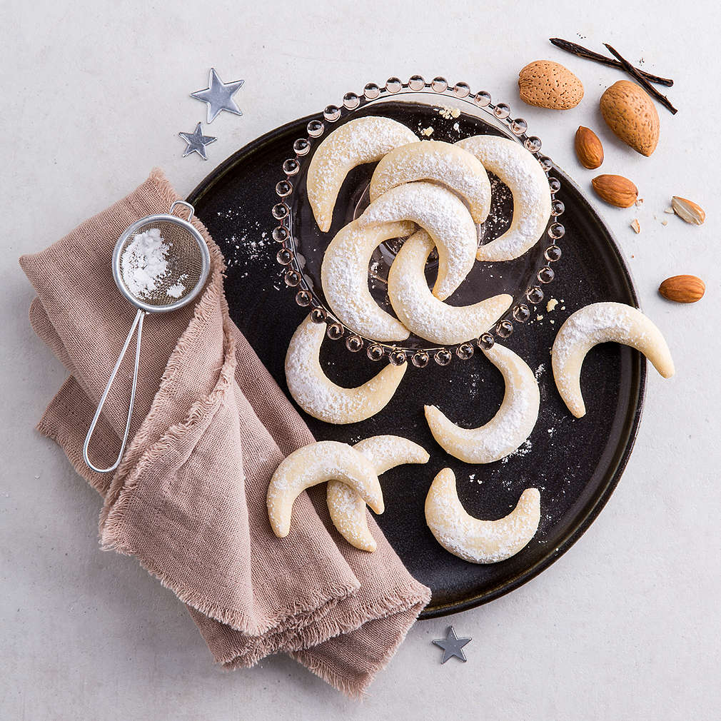 Zobrazit Vanilkové rohlíčky s mandlemi receptů