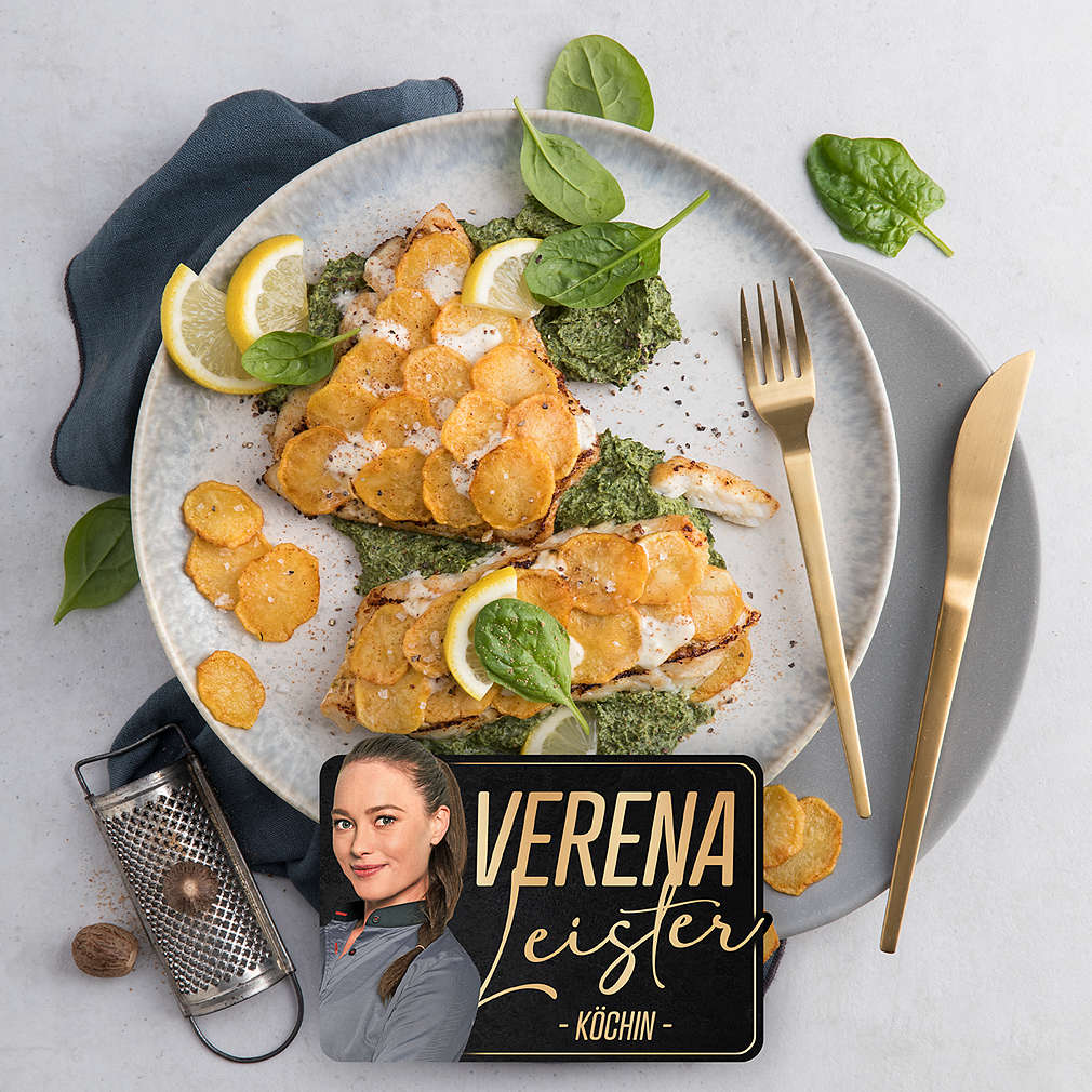 Kabeljau im Kartoffelmantel auf Spinatcreme - Rezept | Kaufland