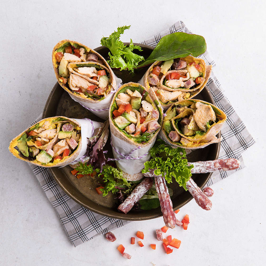 Abbildung des Rezepts Picknick-Wraps mit Rührei