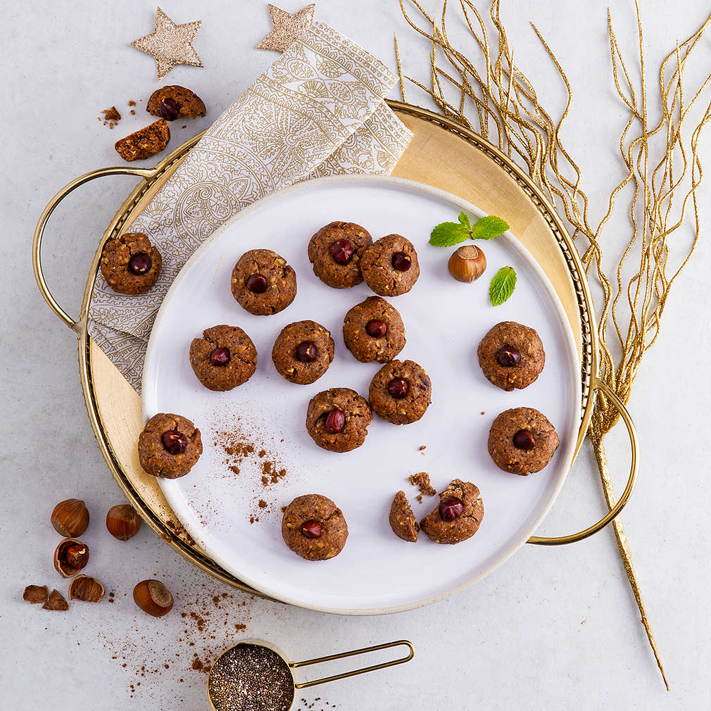 Abbildung des Rezepts Haselnuss-Chia-Plätzchen