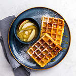 Abbildung des Rezepts Kartoffelwaffeln mit Apfel-Birnenmus