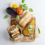 Abbildung des Rezepts Auberginen-Tomaten-Sandwich