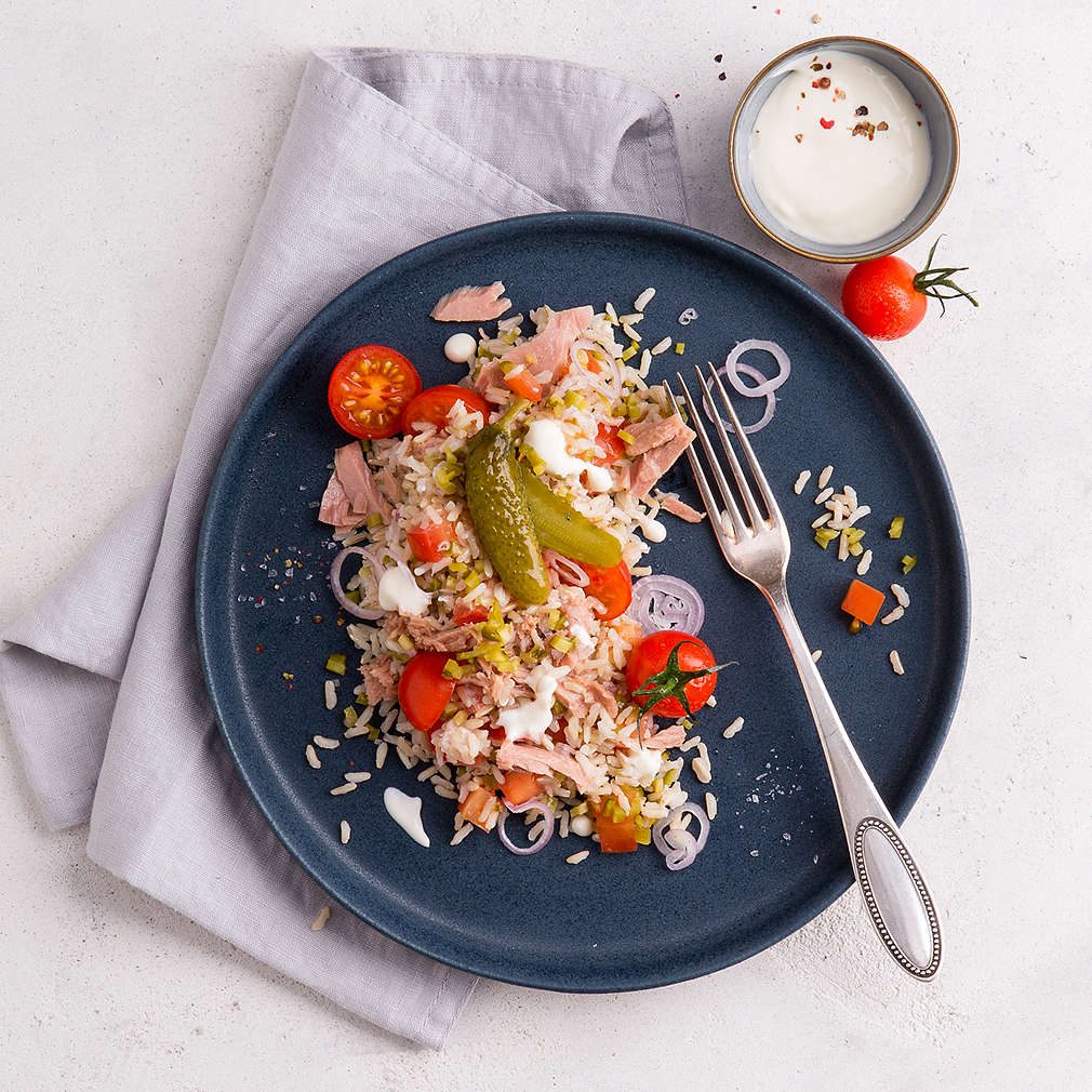 Abbildung des Rezepts Thunfisch-Reis-Salat mit Tomaten