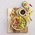 Abbildung des Rezepts Wildlachs-Mangobowl mit Couscous