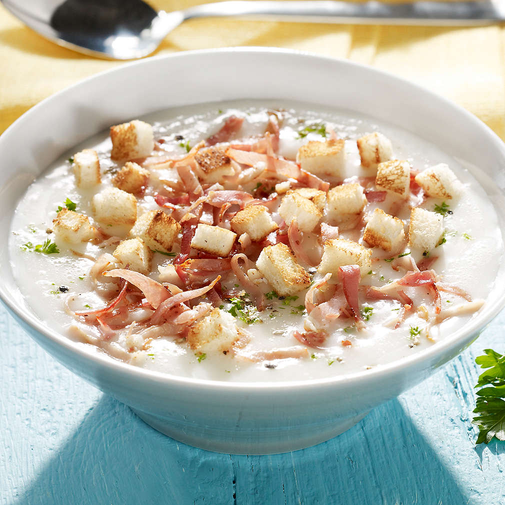 Spargelsuppe mit Schinken-Topping - Rezept | Kaufland