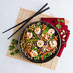 Abbildung des Rezepts Pfannengemüse Asia-Style mit Garnelen