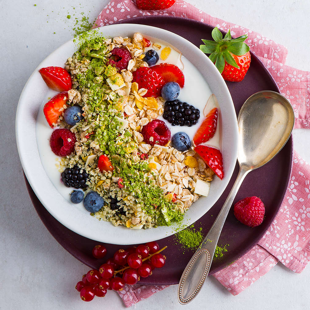 Muesli de fructe de pădure cu cofeină