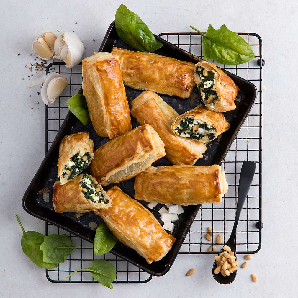 Blätterteigröllchen mit Spinat-Schafskäse-Füllung - Rezept | Kaufland