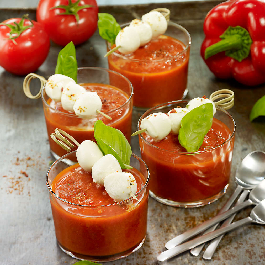 Zdjęcie przepisu Chłodnik z papryki i pomidorów