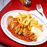 Abbildung des Rezepts Currywurst mit Pommes