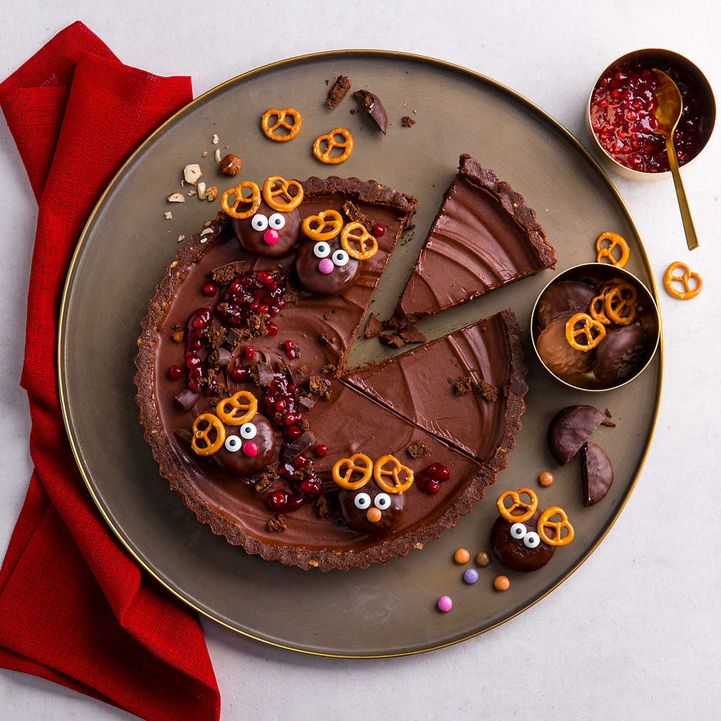 Imaginea rețetei Tartă cu ciocolată și turtă dulce fără coacere