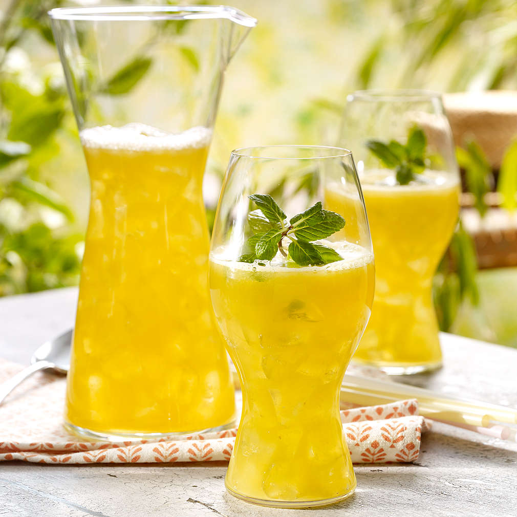 Zdjęcie przepisu Lemoniada z mango i pomarańczy