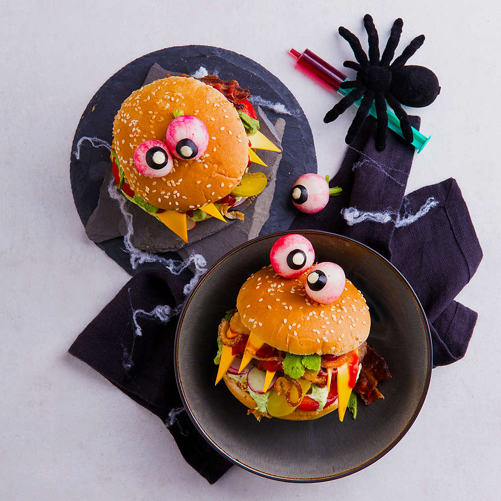 Abbildung des Rezepts Monster-Halloween-Burger