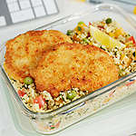 Abbildung des Rezepts Knusperschnitzel mit Couscous-Salat