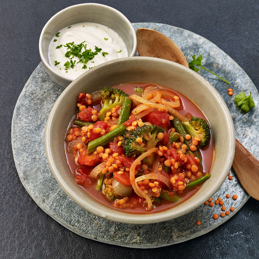 Abbildung des Rezepts Linsen-Dhal mit Brokkoli