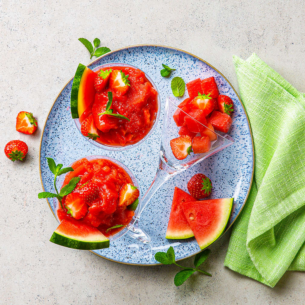 Abbildung des Rezepts Wassermelonen-Erdbeer-Slush