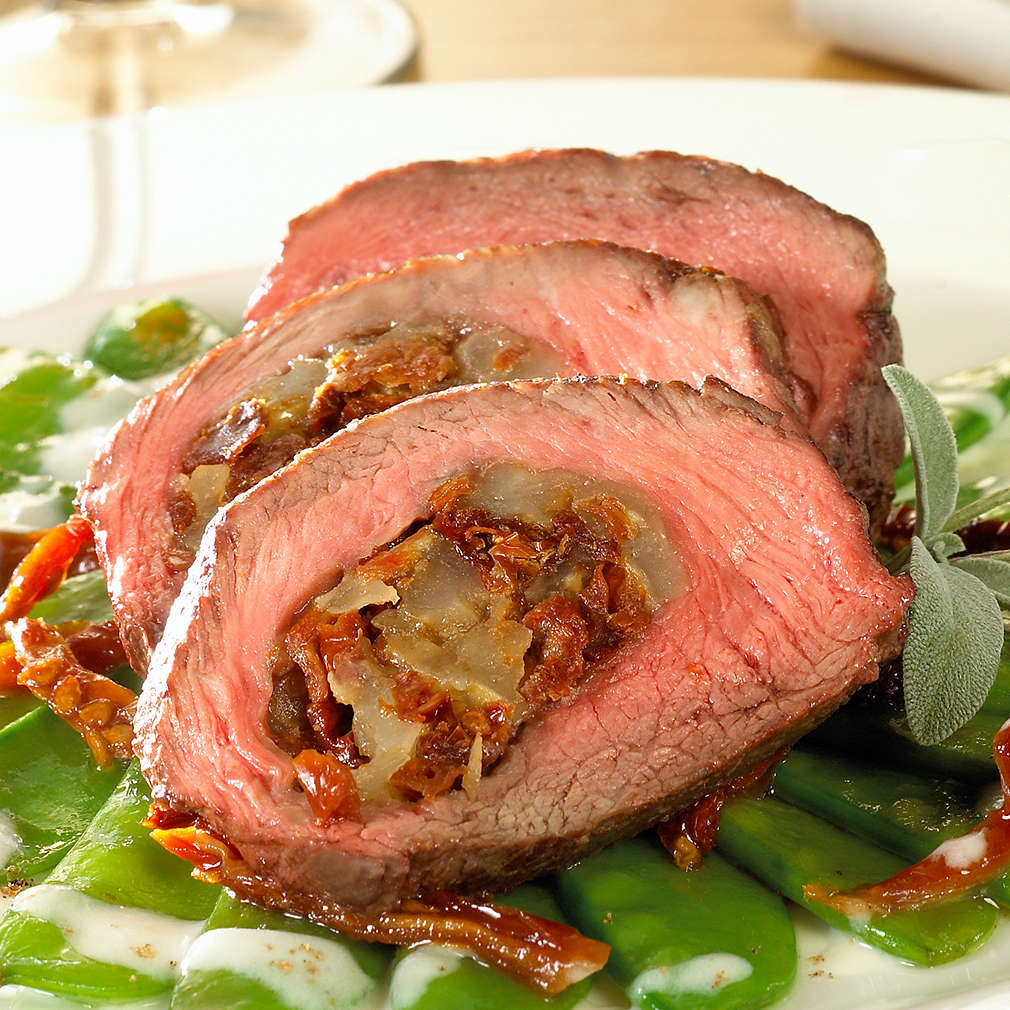 Gefülltes Rinderfilet mit Manchego und Zuckerschoten - Rezept | Kaufland
